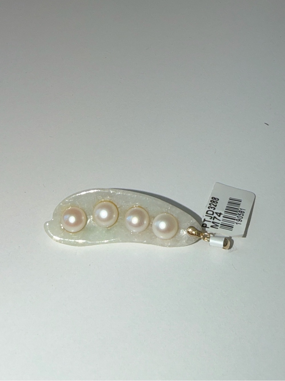 Fresh Water Pearl Jade 14k pendant